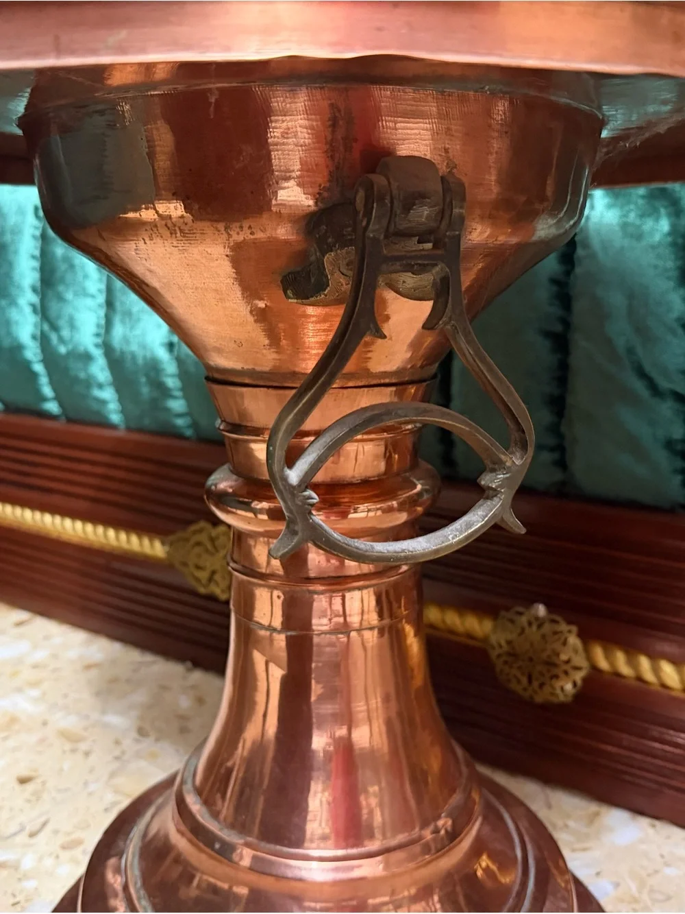 Vintage Ottoman Turkish Copper & Brass Brazier Mangal Fire Pit Floor Decor